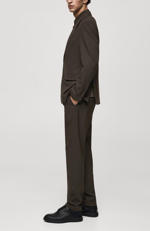 Mango Men's Wool Suit Blazer In Brown