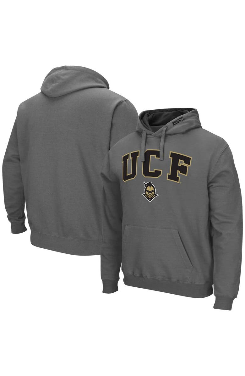 COLOSSEUM Men's Colosseum Charcoal UCF Knights Arch & Logo 3.0 Pullover Hoodie, Main, color, Charcoal