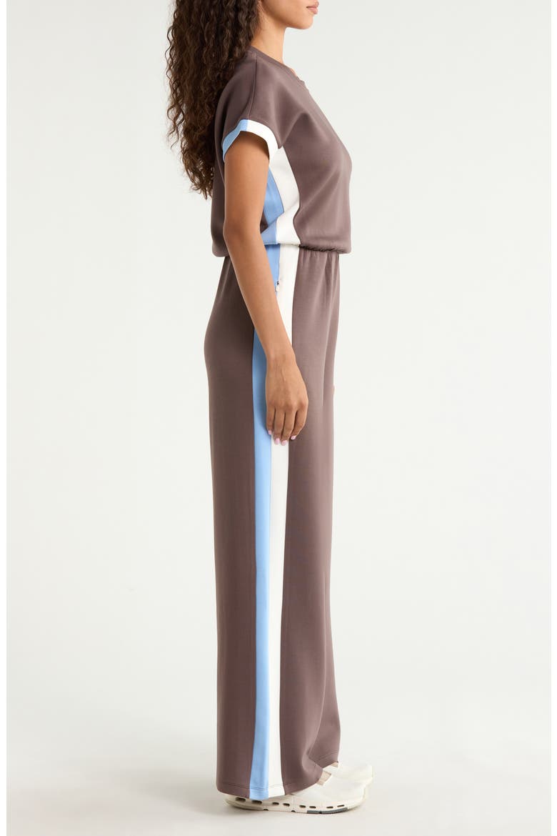 AirEssentials Colorblock Jumpsuit, Alternate, color, DARK CACAO STRIPE
