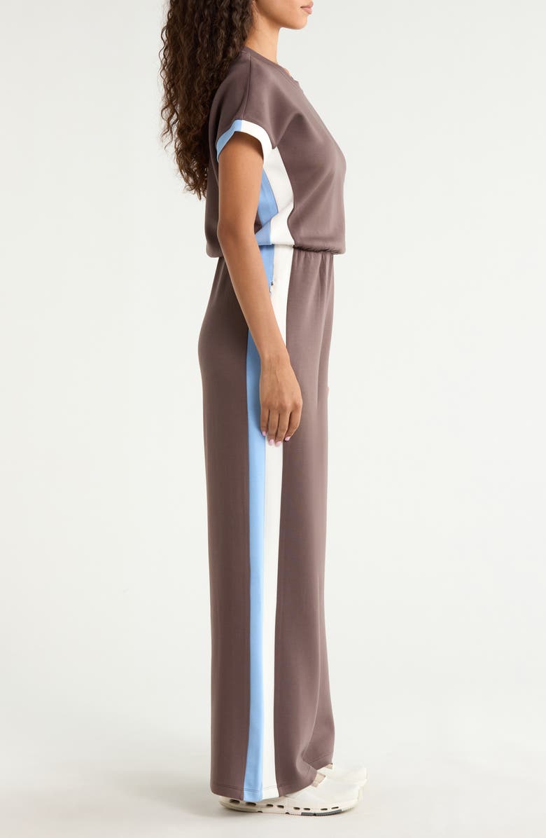 SPANX<sup>®</sup> AirEssentials Colorblock Jumpsuit, Alternate, color, Dark Cacao Stripe