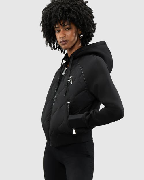 ALPENHAUS SORLIN HYBRID INSULATED BOMBER JACKET WITH REMOVABLE HOOD 