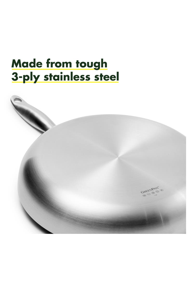 Venice Pro 11-Inch Stainless Steel Ceramic Nonstick Fry Pan, Alternate, color, GRAY