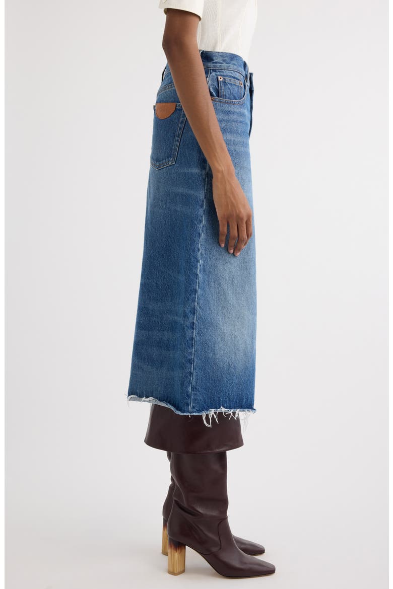Colorblock Denim Culottes, Alternate, color, DARK NIGHT BLUE