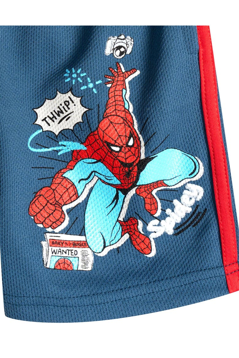 Avengers Athletic Mesh Shorts Multipack, Alternate, color, Navy Green Red