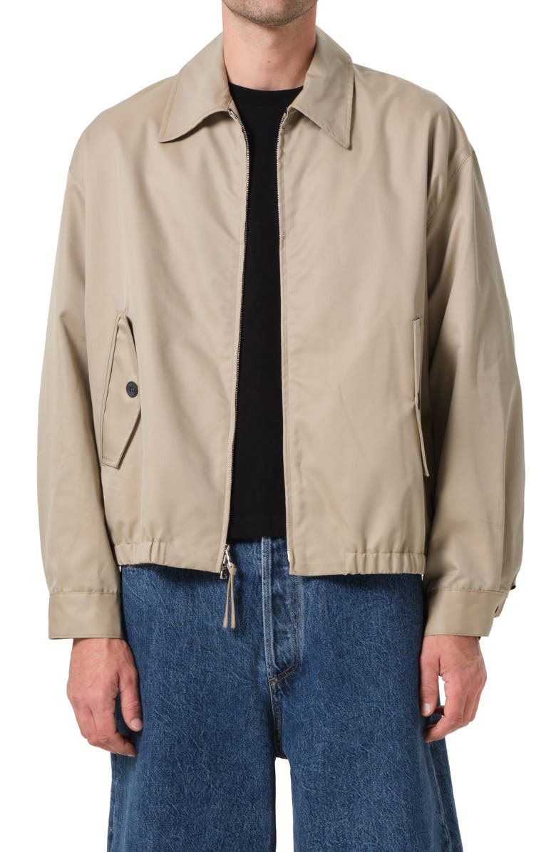 AGOLDE Torrest Harrington Jacket, Main, color, Khaki (Light Tan)