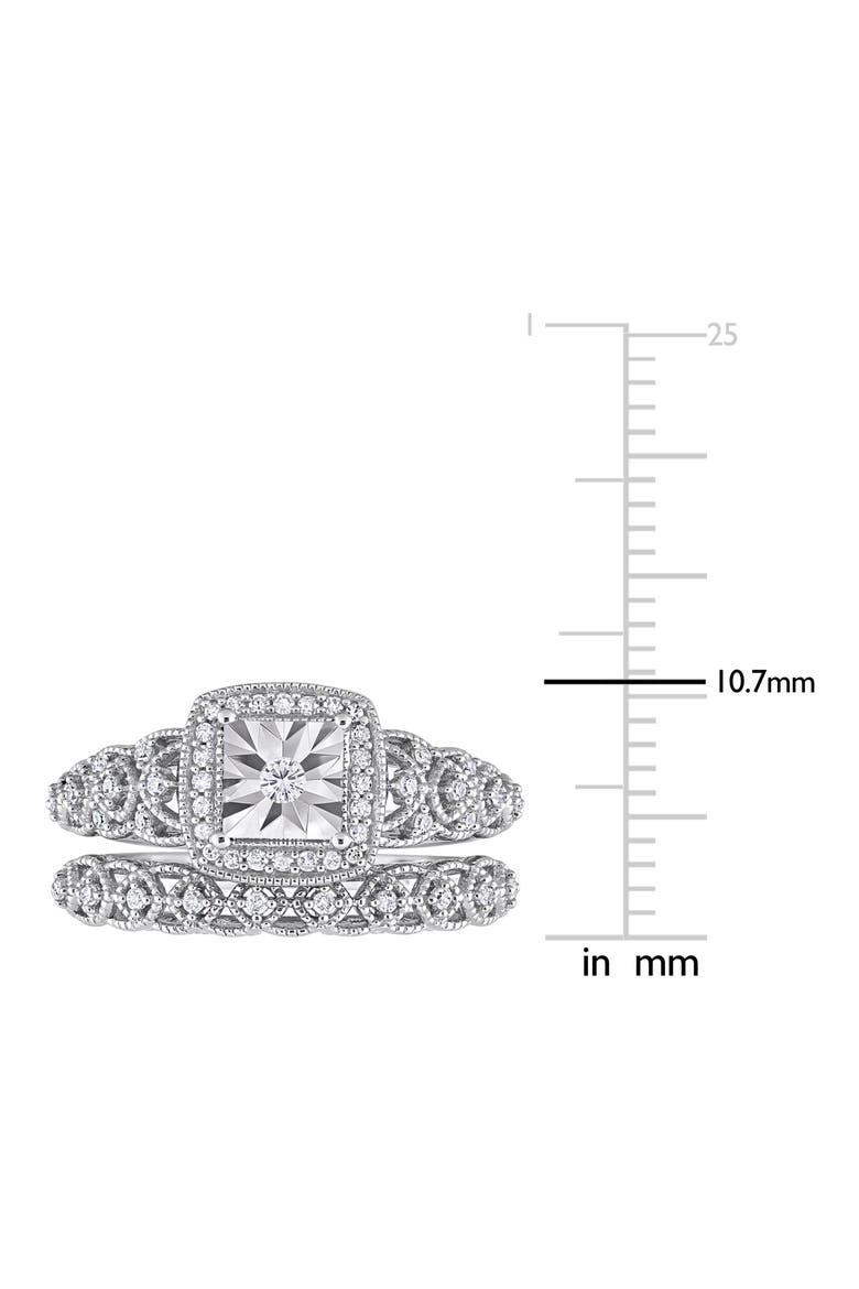 Diamond Engagement Ring Set - 0.28ctw, Alternate, color, SILVER