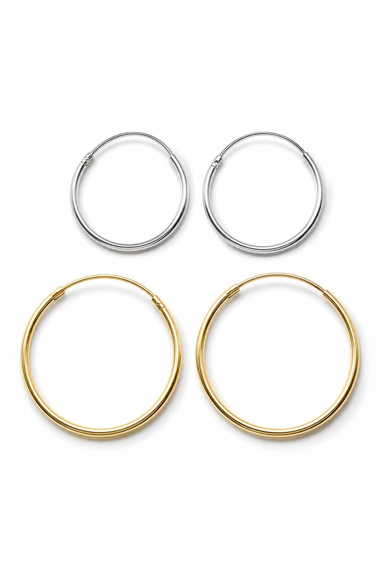 2-Tone Endless Earrings, Alternate, color, TWO TONE