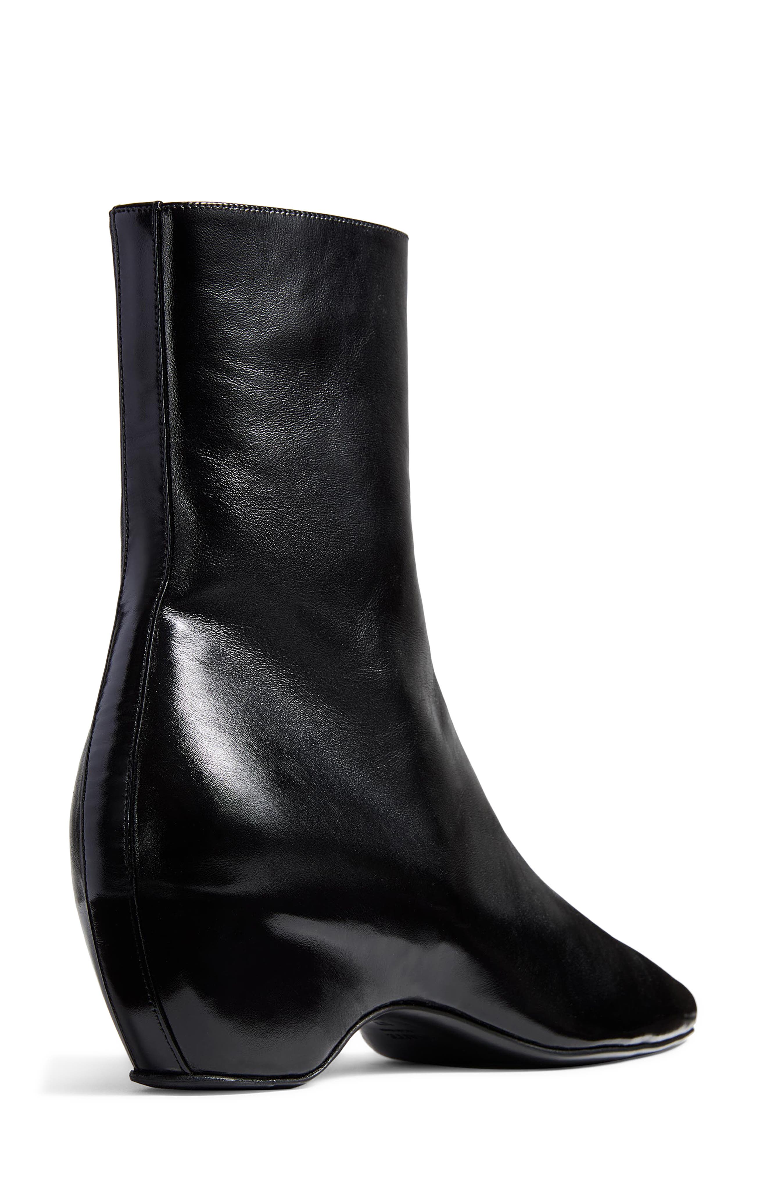 Sybil Pointed Toe Bootie, Alternate, color, BLACK
