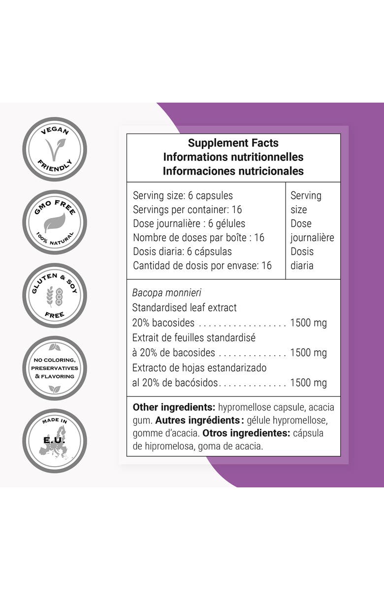 SuperSmart Bacopa Monnieri 1500mg, Alternate, color, NO COLOR
