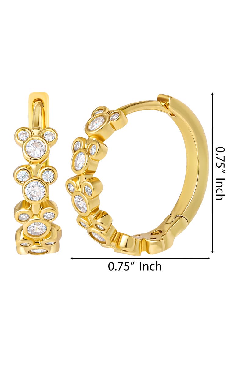 Disney Mickey Mouse Endless Hoop Earrings, Alternate, color, Gold Tone