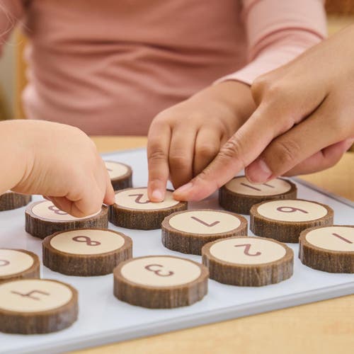 Kaplan Early Learning Company Magnetic Wood Cookie Counters In Brown