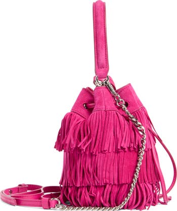 Rae Fringe Mini Bucket Bag
