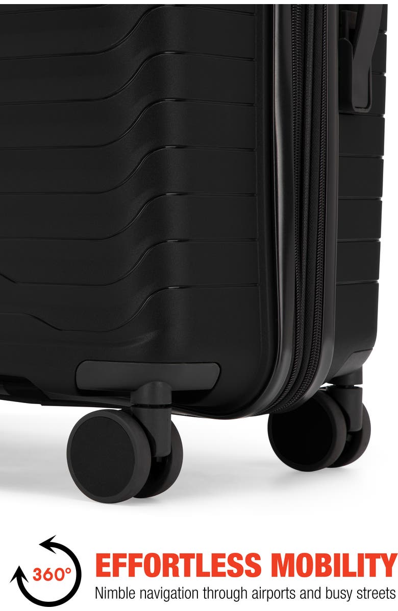 Bobcat Excavator 3 Piece Expandable Spinner Luggage Set with TSA Lock, Alternate, color, Black