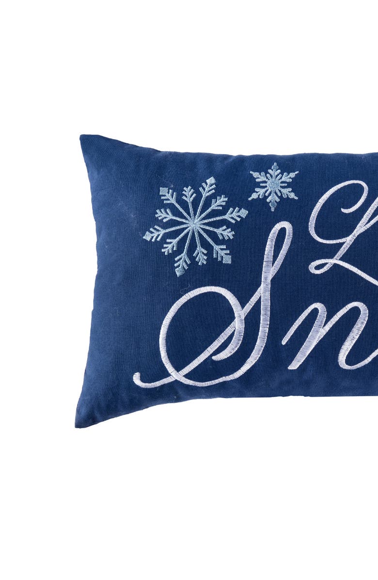 C&F Home Let It Snow Pillow, 12" x 24", Alternate, color, Blue