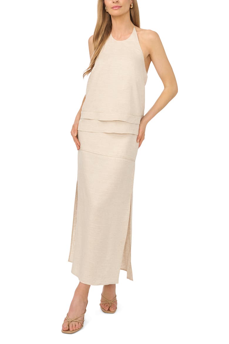 Longline Halter Tank, Alternate, color, FINE LINEN