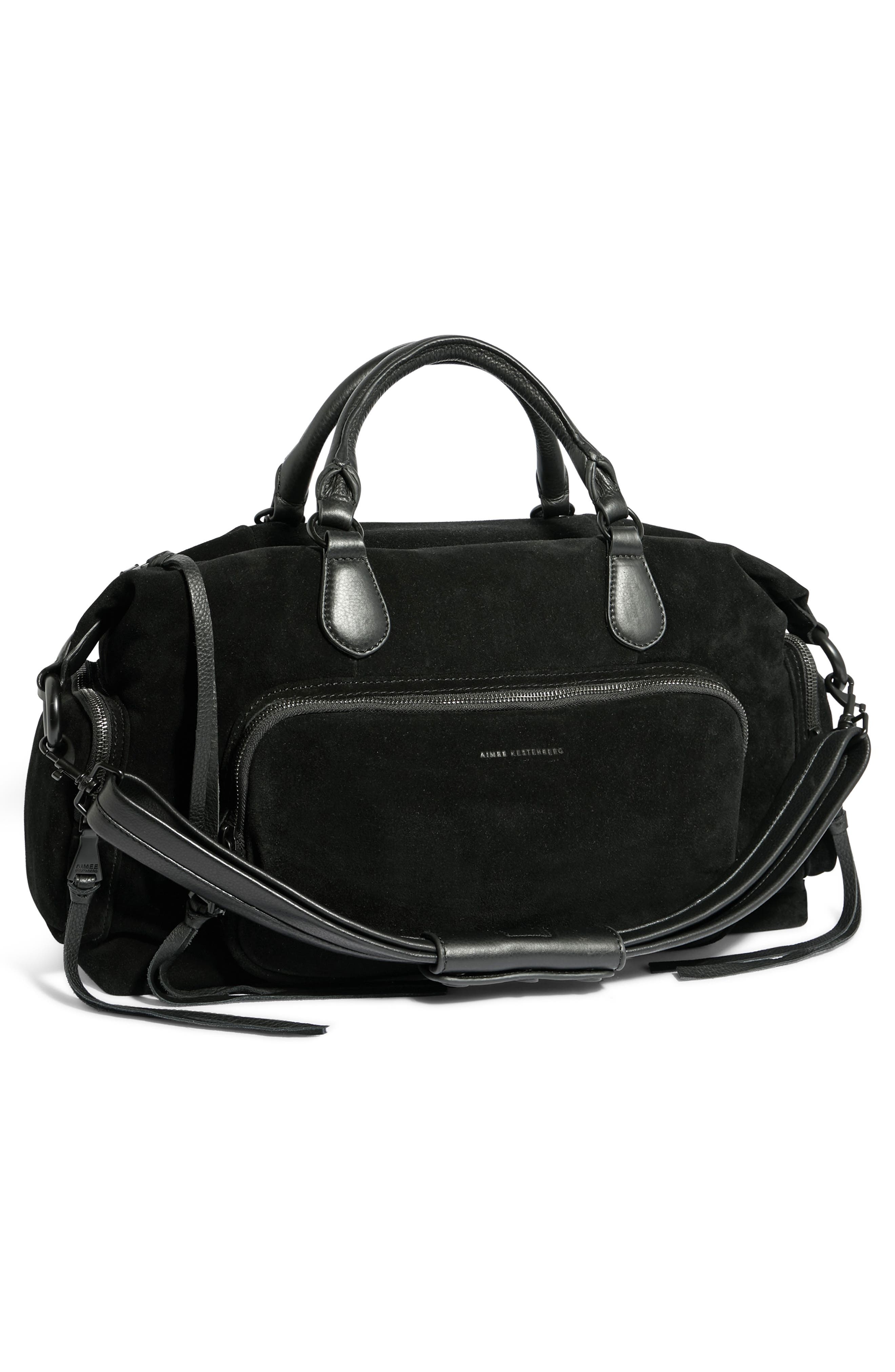 AIMEE Away We Go Leather Duffle Bag, Alternate, color, 