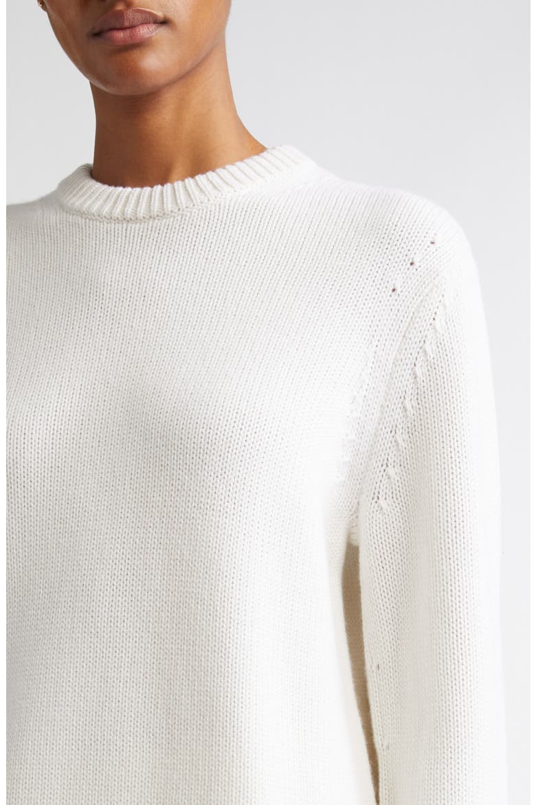 Oversize Cashmere Tunic Sweater, Alternate, color, OPTIC WHITE