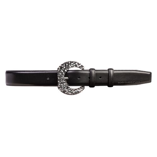 Black Suede Studio Lucid Belt In Black/silver
