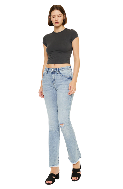 Official Kancan Usa Claire High Rise Bootcut Jeans In Light Wash