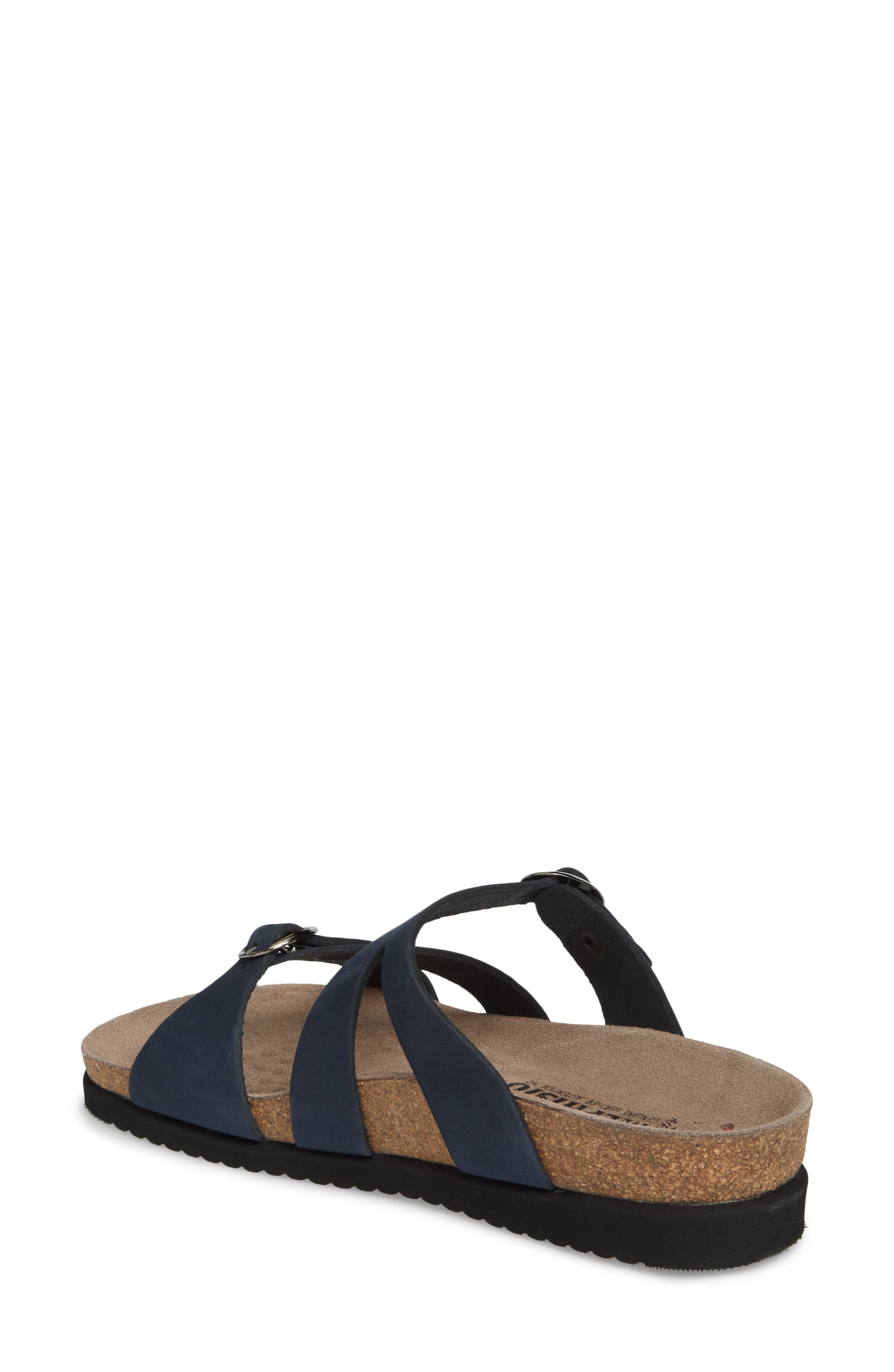 'Hannel' Sandal, Alternate, color, NAVY NUBUCK LEATHER