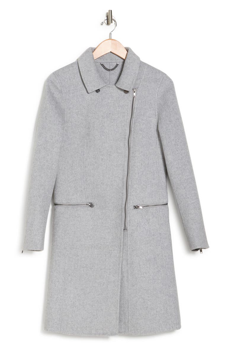 BELLE AND BLOOM Last Chance Wool Blend Coat, Alternate, color, GREY MARL