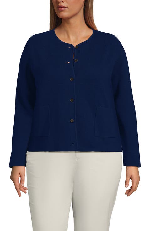 Fine Gauge Cotton Milano Blazer Sweater