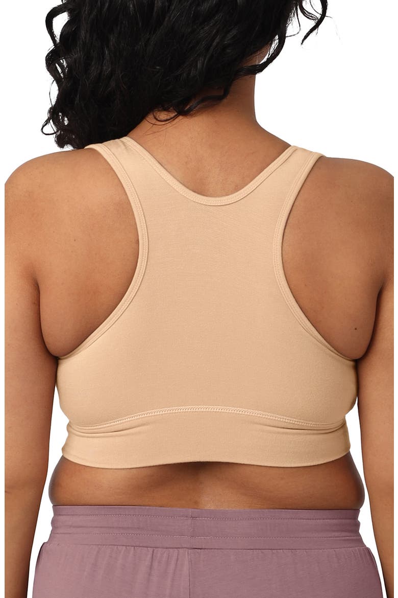 Busty French Terry Racerback Nursing & Sleep Bra - Fits Sizes 30E-46H, Alternate, color, BEIGE