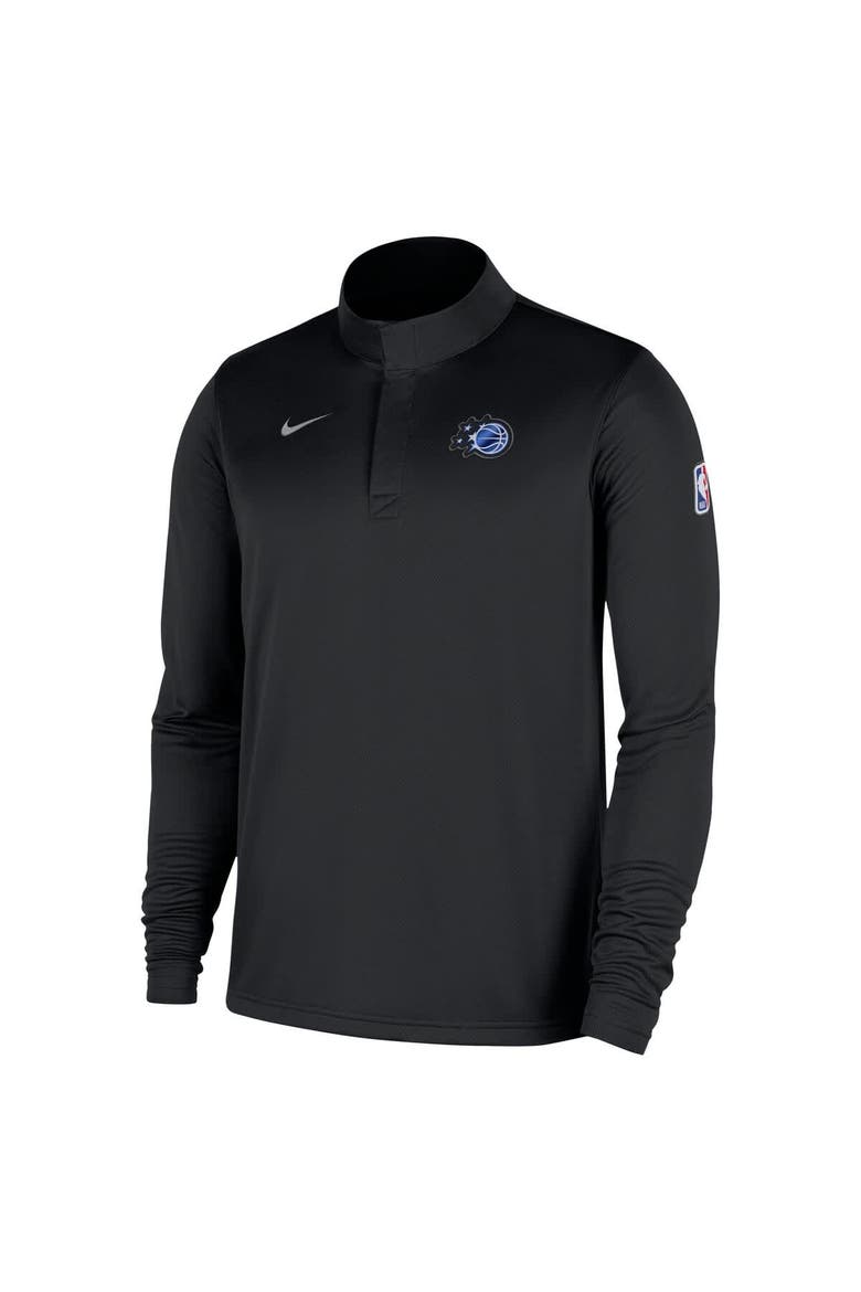 Men's Nike Black Orlando Magic 2025/26 Authentic Coaches Quarter-Zip Dri-Fit Top, Alternate, color, Black