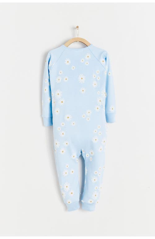 Shop Babycottons Rita Zip One-piece Snug Pajamas In Blue