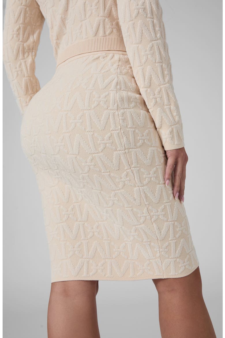 Naliya Monogram Pencil Midi Skirt, Alternate, color, EGGSHELL ECRU