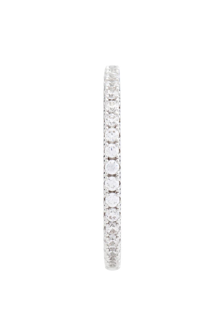 Pavé Eternity Band, Alternate, color, CLEAR- SILVER