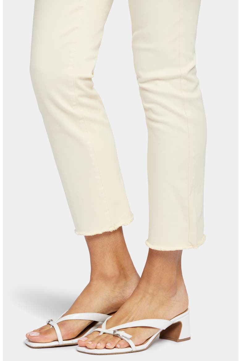 Sheri Frayed Hem Slim Jeans, Alternate, color, BANANA SORBET