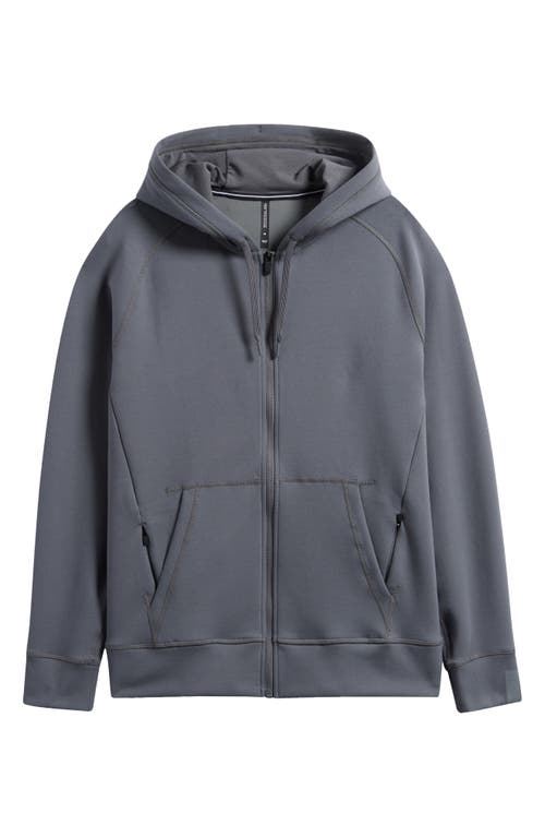 Ten Thousand Midweight Tech Performance Full Zip Hoodie In Iron