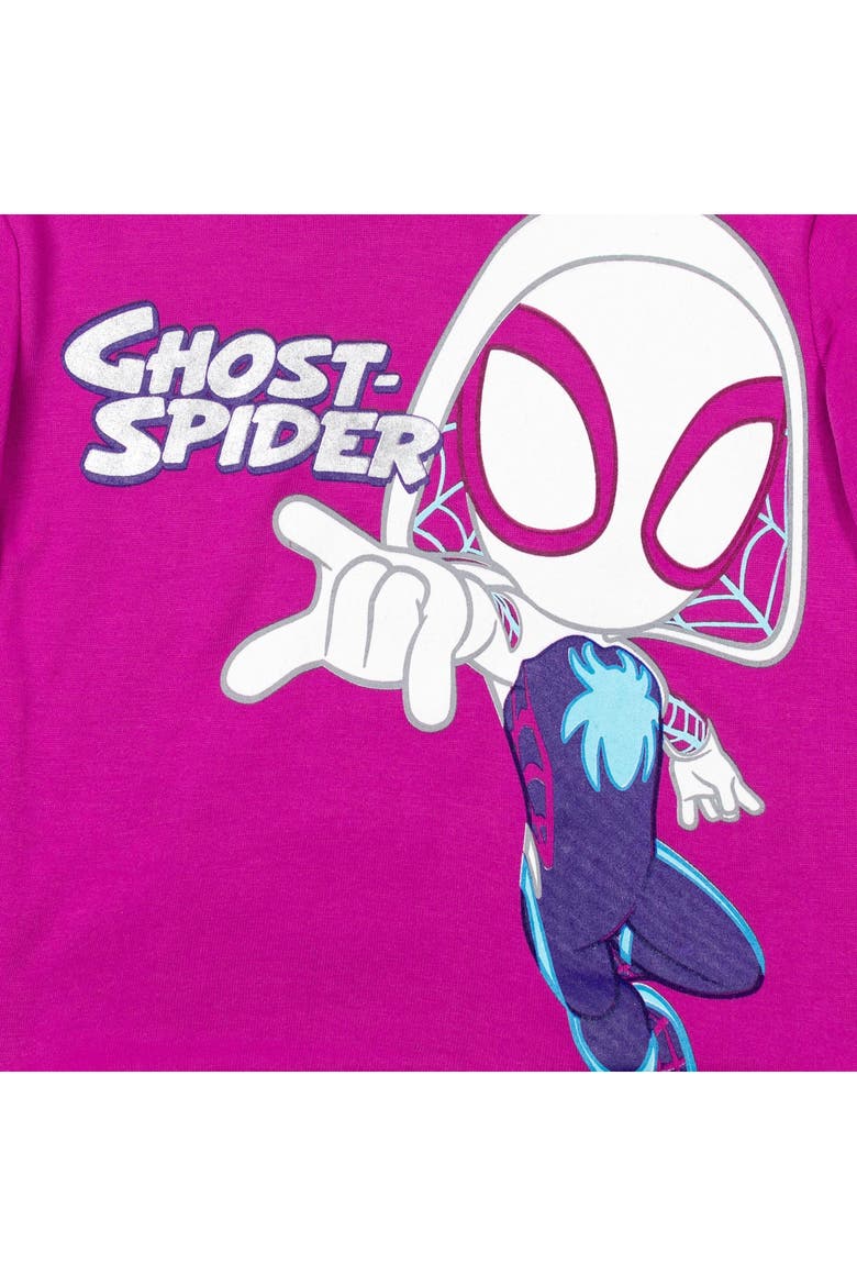 Spidey and His Amazing Friends Ghost-Spider Fleece Pullover Hoodie, Alternate, color, Ghost Spider Magenta