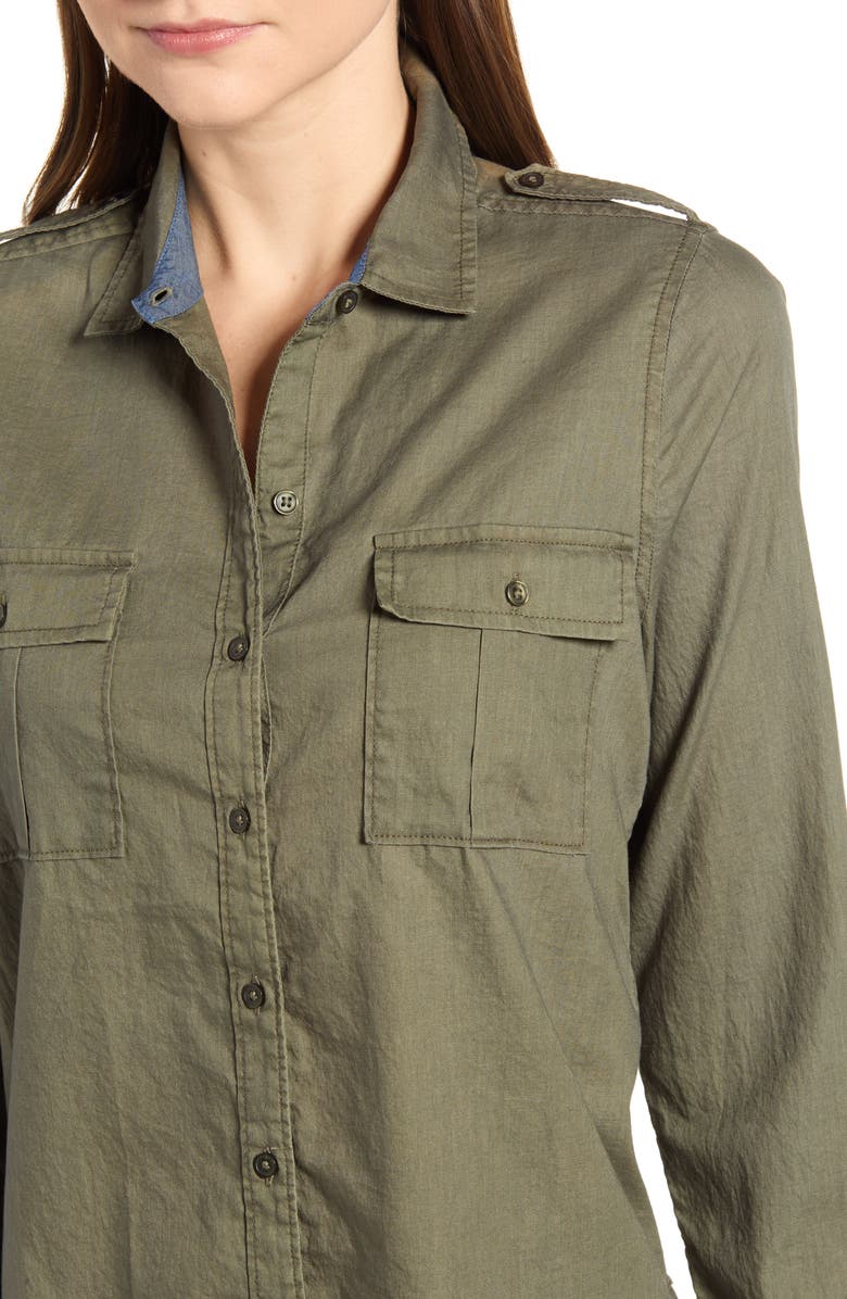Lucky Brand Laura Cotton Twill Utility Shirt, Alternate, color,