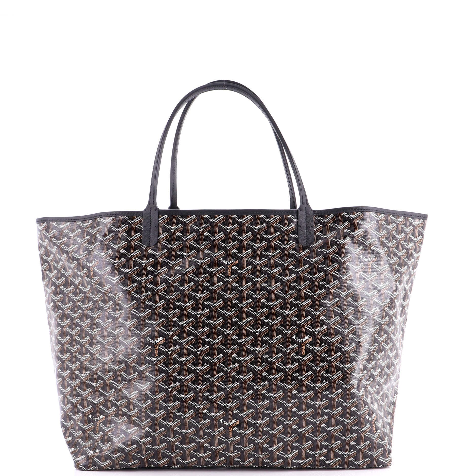 Pre-Owned Goyard Saint Louis Tote Coated Canvas GM, Alternate, color, Black