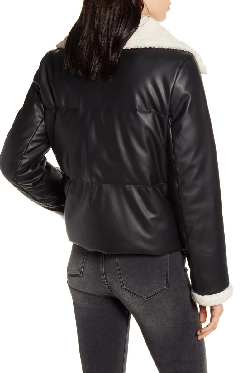 Levi's Faux Leather Quilted Puffer Jacket, Alternate, color,