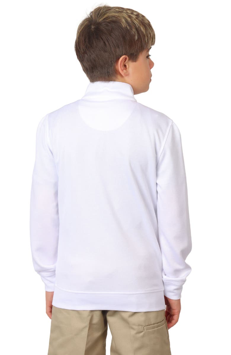 TailorByrd Kids' Quarter Zip Pullover, Alternate, color, Dove White
