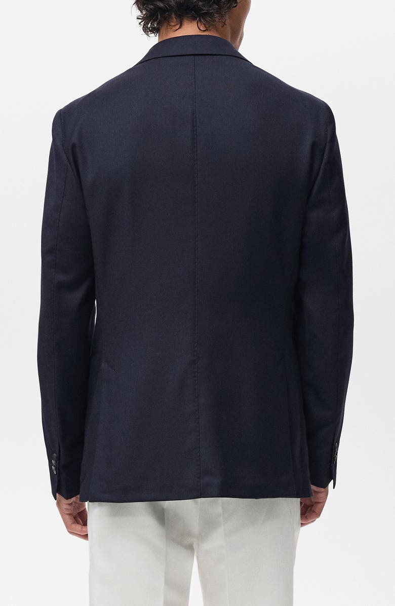 MANGO Slim Fit Cool Wool Blazer, Alternate, color, Navy