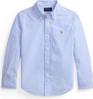 Polo Ralph Lauren Kids' Stripe Cotton Seersucker Button-Down Shirt