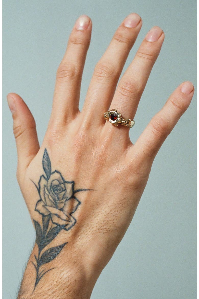 Spell Garnet Ring, Alternate, color, GOLD