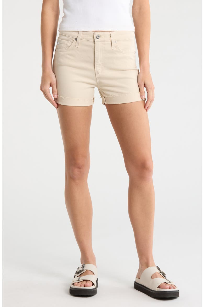 Mari High Waist Denim Shorts, Main, color, OPAL STONE