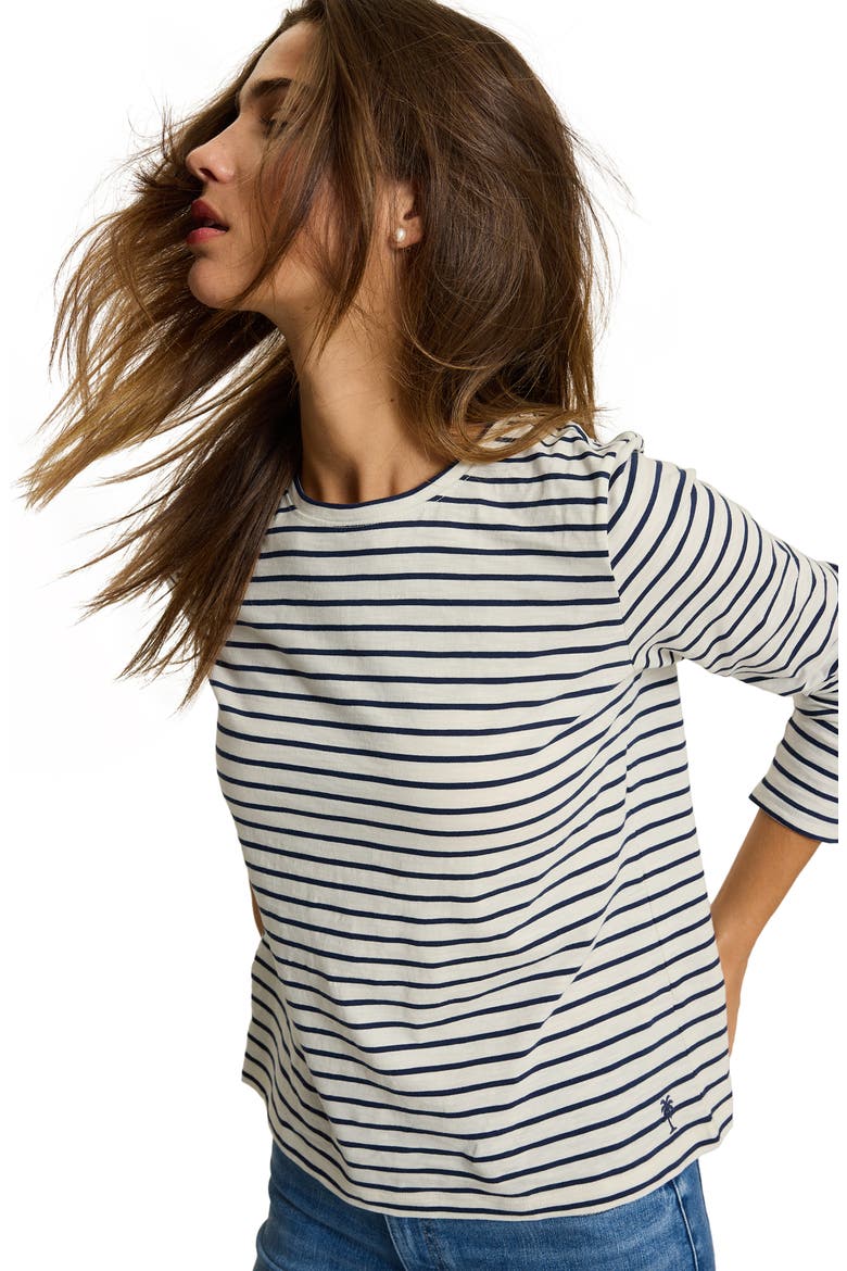 Paradise Breeze Striped Long Sleeve T-Shirt, Alternate, color, COASTLINE