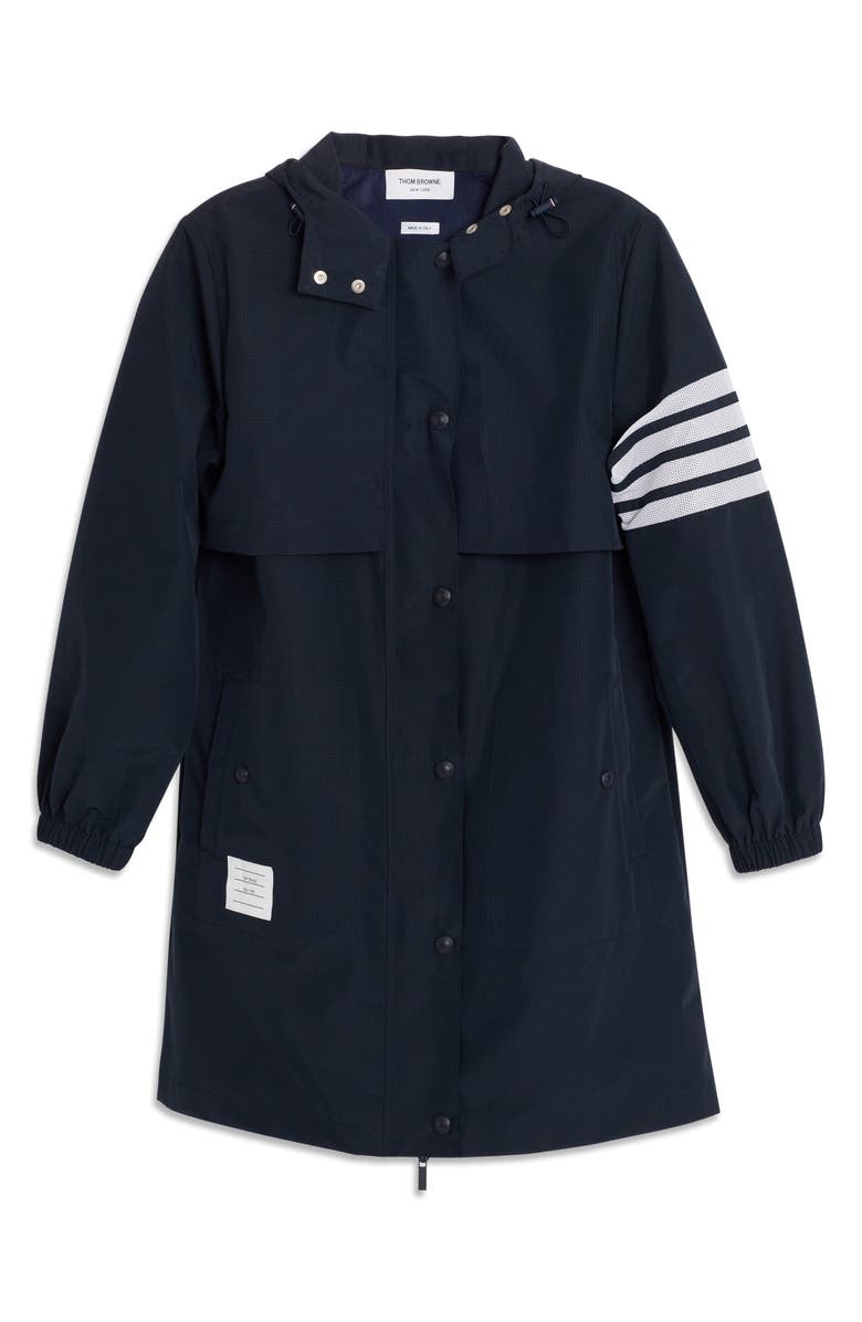 Thom Browne 4-Bar Elongated Ripstop Hooded Parka, Alternate, color,