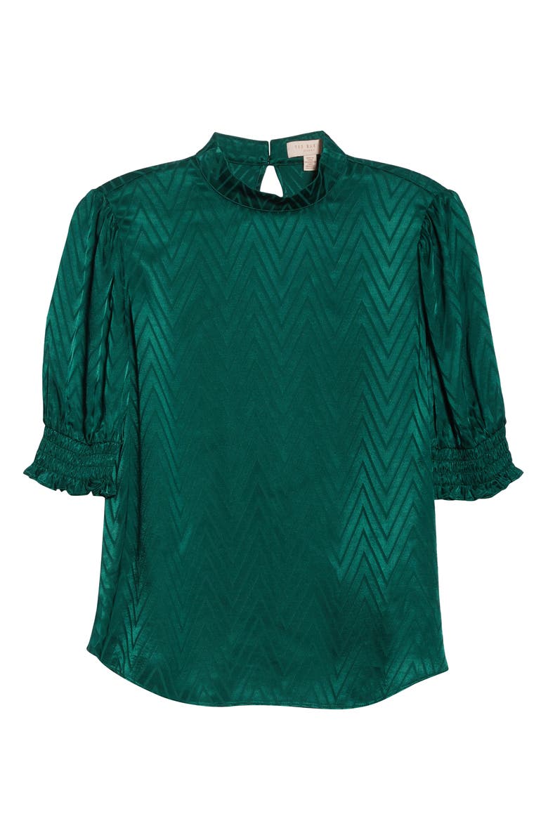 Ted Baker London Puff Sleeve Chevron Top, Alternate, color, 