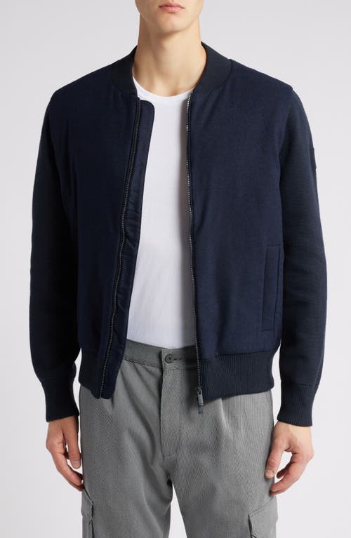 Shop Hugo Boss Boss Eflano Bomber Jacket In Dark Blue