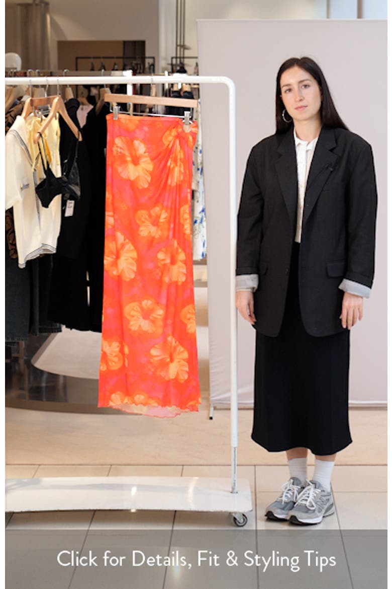 Split Mesh Maxi Cover-Up Skirt video