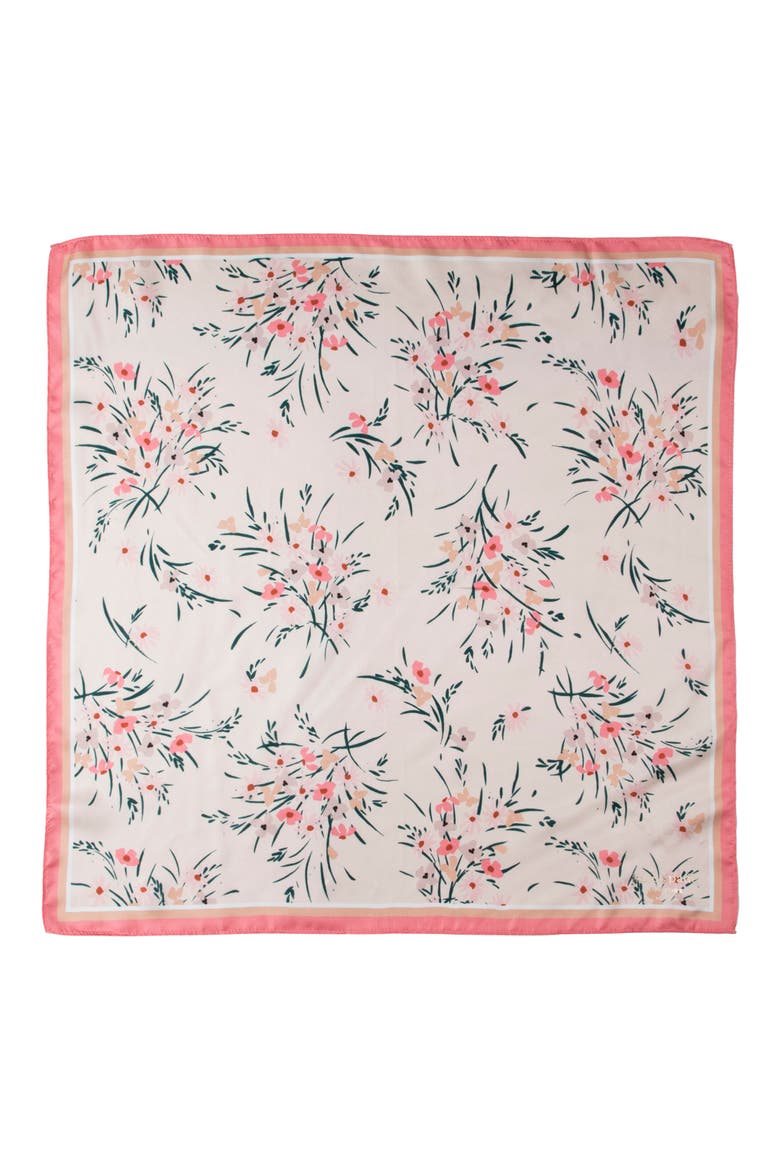 spring garden silk bandana, Alternate, color, PEARL BLUSH