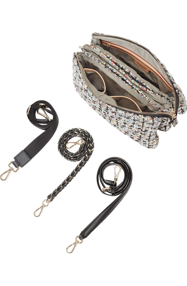 MZ Wallace Large Crosby Pippa Quilted Crossbody Bag, Alternate, color, Boucle