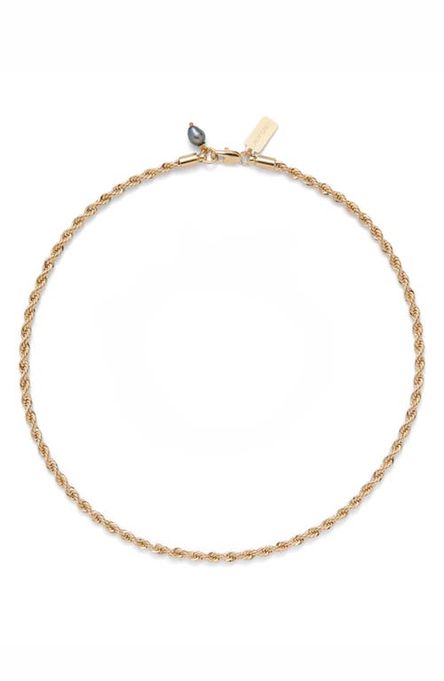 Lady Grey Rope Chain Necklace In Gold